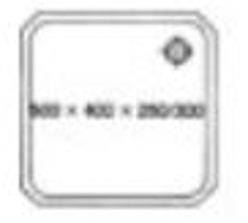 BLANCO Einschweißbecken, Auslauf rechts, Beckenmaße 500 x 400 x 250 mm