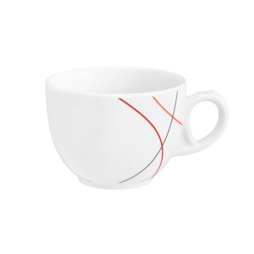 Seltmann Obere zur Kaffeetasse 0,22 l Tulpe, rund, Form: Community, Dekor: 57402 Red Line, hohe Kantenschlagfestigkeit, Made in Germany