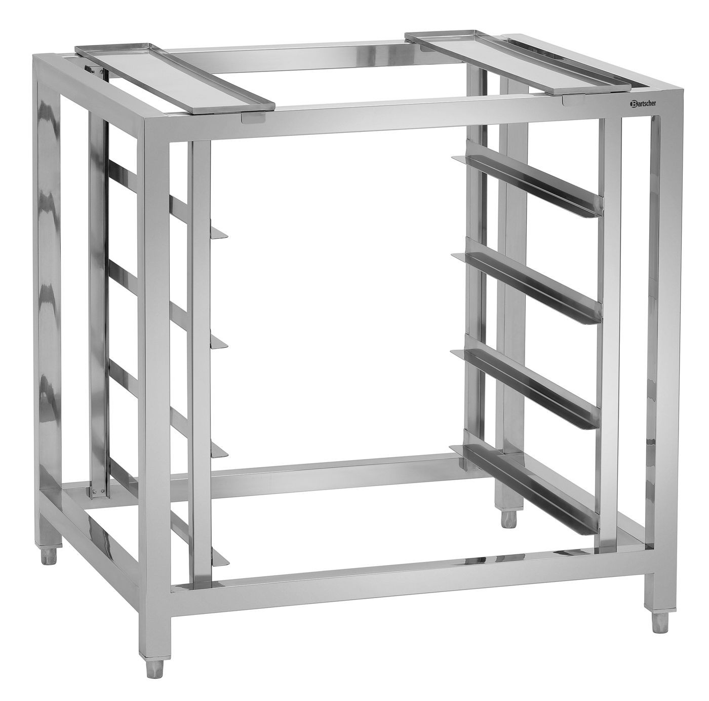 Bartscher Untergestell AT400 | Anzahl Einschübe:4 | Maße: 83,3 x 67,3 x 84,4 cm. Gewicht: 12,4 kg