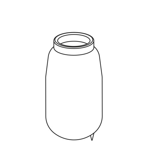 Norman Foster Glaseinsatz für Isolierkanne, 759 clear, Maße: 110 x 110 x 205 mm