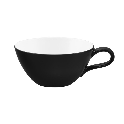 Seltmann Teeobertasse 0,28 l, rund, Form: Life, Dekor: 25677 Fashion glamorous black, hohe Kantenschlagfestigkeit, Made in Germany