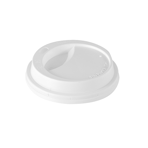 100 Dom-Deckel, PS "To Go" rund Ø 8 cm · 2 cm weiss von Starpak