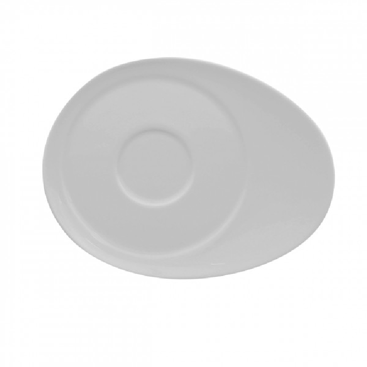 Kaffeetasse untere oval 18,5x14,5cm Form Universo - uni weiß