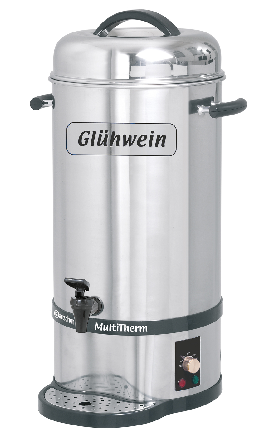 Bartscher Glühweintopf "Multitherm", 20L |Steuerung: Elektronisch ,Knebel | Maße: 35,5 x 35x 61,0 cm. Gewicht: 4,7 kg