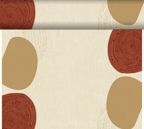Duni Dunicel® Tête-à-Tête-Tischläufer 0,4 x 24 m Earthy, 4 Stk/Krt (4 x 1 Stk)