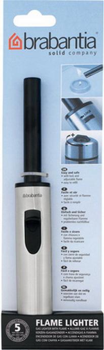 Brabantia Kerzen-/Gasanzünder Profile, mit Schubknopf auf Karte Matt Steel