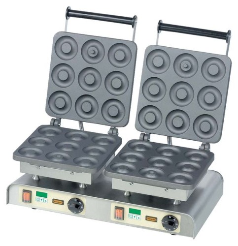 NEUMÄRKER Dony Donut-Eisen II mit Digitaltimer, Aluminiumbackplatten beschichtet 610x340x250 mm