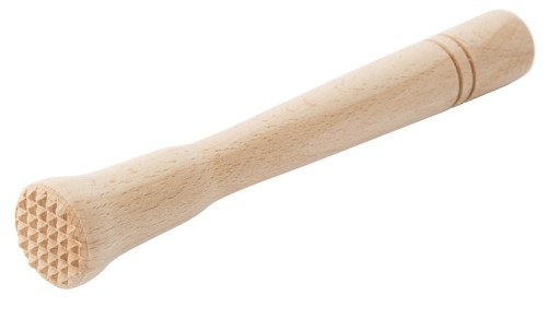 Caipirinha-Stößel gezahnt aus unbehandeltem, naturbelassenen Buchenholz, presst Zitrusfrüchte in Cocktailgläsern leicht aus,