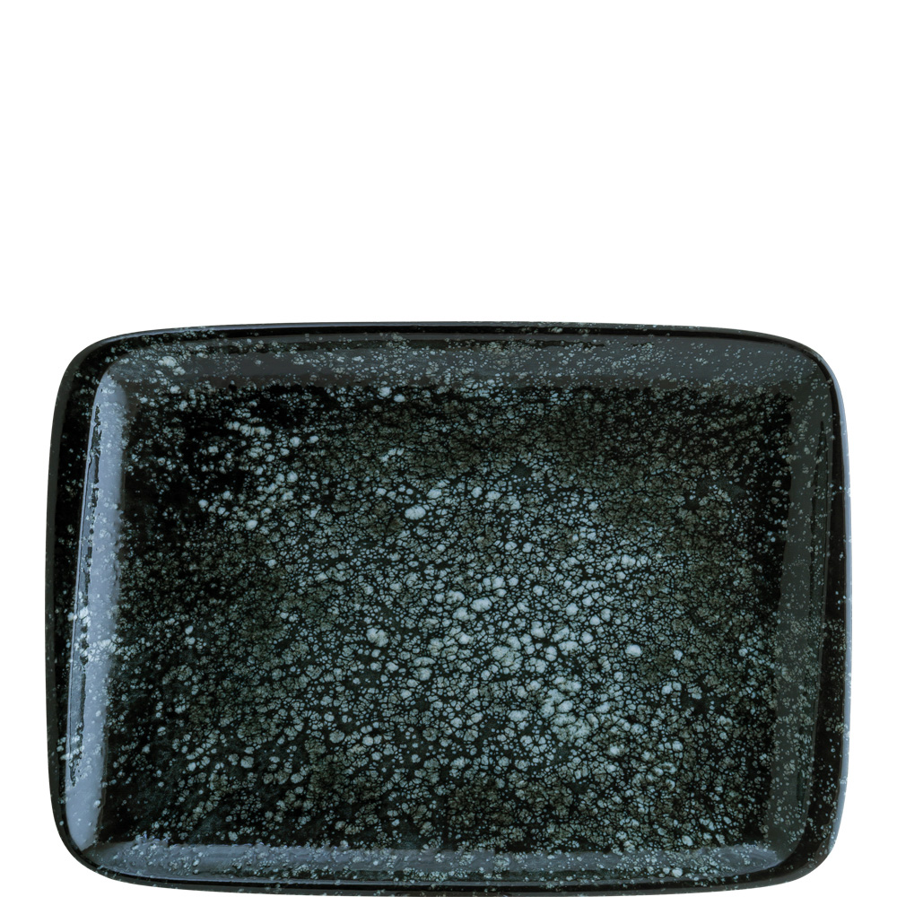 Bonna Cosmos Black Moove Platte 36x25cm, Envisio Digitaldruck, schwarz, Porzellan