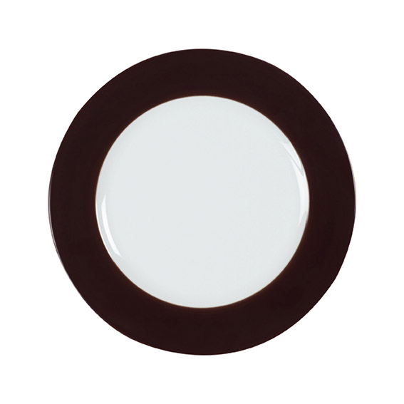 Teller COFFEESHOP, 26cm Durchm., braun, flache Form, Porzellan. Von Eschenbach.