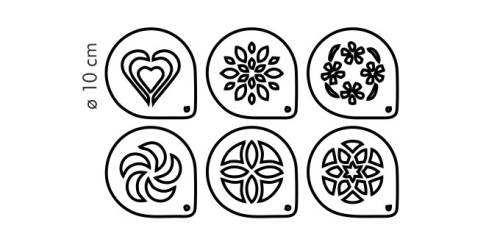 Cappuccino-Schablonen myDRINK, 6 St.