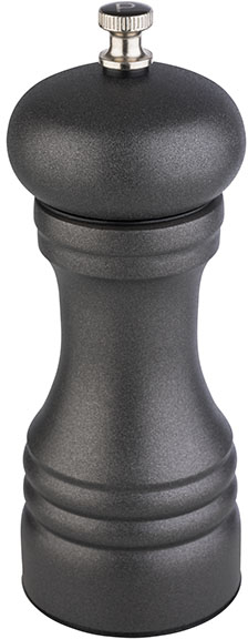 Pfeffermühle -GUNMETAL- Ø 6 cm, H: 15,5 cm Edelstahl Farbe: grau Mahlwerk aus Carbonstahl Mahlgrad stufenlos einstellbar
