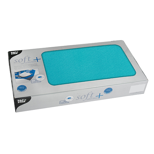 PAPSTAR 20 Mitteldecken, stoffähnlich, Vlies soft selection plus 80 cm x 80 cm türkis