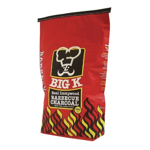 Big K Holzkohle 10kg. Hergestellt aus hochwertigen Holzstücken. Gleichmäßige Form. Einfach anzuzünden. Hohe