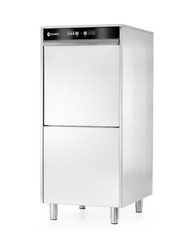 Geschirrspüler 50x60 für Tabletts und Töpfe - elektronisch gesteuert, mit Waschmitteldosiersystem und Ablaufpumpe, HENDI,