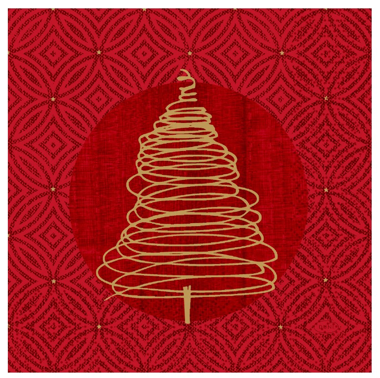 DUNI TISSUE-SEVIETTE 33 X 33 CM ELEGANT TREES 3-lagig 500 Stk/Krt (10 x 50 Stk)