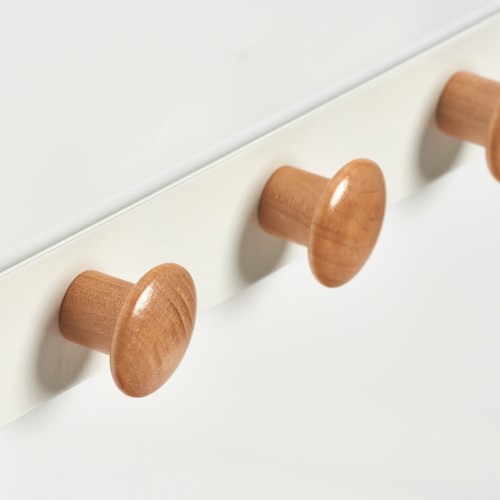 Türhängeleiste, Metall/Holz, weiß. Länge: 410 mm. Breite: 50 mm. Höhe: 250 mm