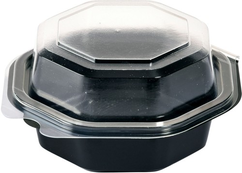 Duni Octaview® 118 x 118 x 60 mm Schwarz ungeteilt, 375 Stk/Krt (1 x 375 Stk)