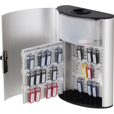 DURABLE Schlüsselschrank KEY BOX PLUS 30,2 x 40 x 11,8 cm (B x H x T) 54 Schlüssel Aluminium silber metallic