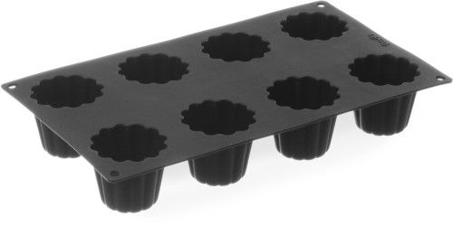 HENDI Form für Backwaren Silikon - Cannele Bordelais Typ - Ø 54x48(H) mm 8 Löcher