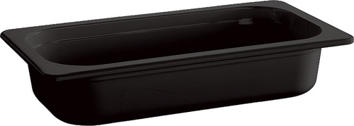 GN 1/3 Behälter -ECO LINE- 32,5 x 17,6 cm, Tiefe: 65 mm Melamin, schwarz, 2 Liter spülmaschinengeeignet stapelbar nicht