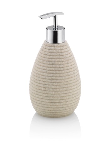 KELA Seifenspender Medea Poly beige 17,5cm 8,5cmØ 300,0ml