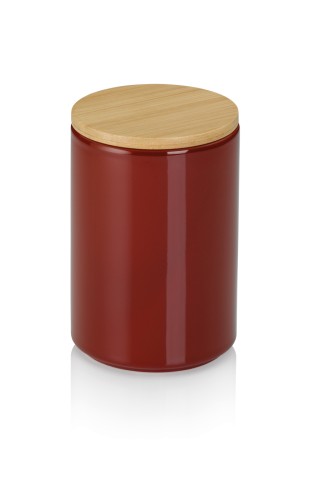 Kela Vorratsdose Cady aus Keramik, rot, Höhe ca. 150mm, Ø 100mm , Inhalt: 0,7 L