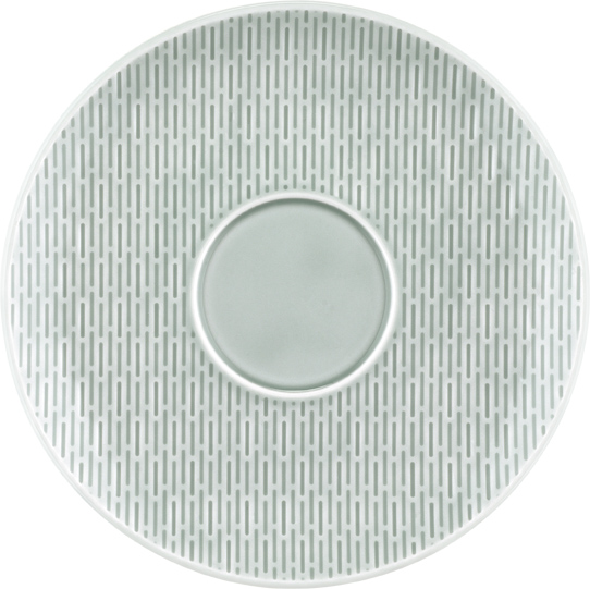 Bauscher Untertasse aus der Kollektion scope glow sea, coup, relief, 19 cm, aus Porzellan