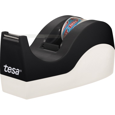 tesa® Tischabroller Easy Cut® ORCA 19 mm x 33 m (B x L) inkl. tesafilm® kristall-klar 19 mm x 10 m (B x L) schwarz/weiß
