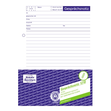 Avery Zweckform Gesprächsnotiz DIN A5 50 Bl.
