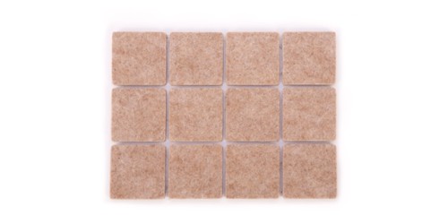 Selbstklebende Filzgleiter PRESTO 25 x 25 mm, 24 St.
