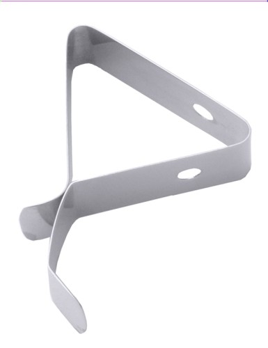 Thermometer Clip klein, Stab bis Ø 4 mm aus Edelstahl 18/10, hochglänzend, 15 mm breite Klemmhalterung für Thermometer mit einem