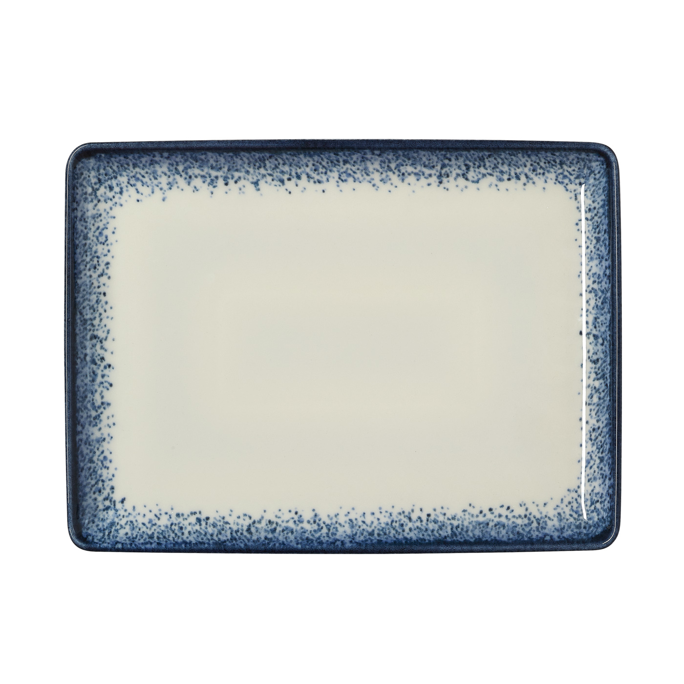 Teller, flach, 27 x 20 cm, Set á 6 Stück, marina, Porzellan Flache Ausführung, Farbe: Marina