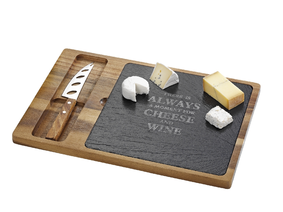 3-teiliges Käse Set COLMAR bestehend aus Käsemesser aus Edelstahl mit Griff aus Akazienholz, zweifach genietet