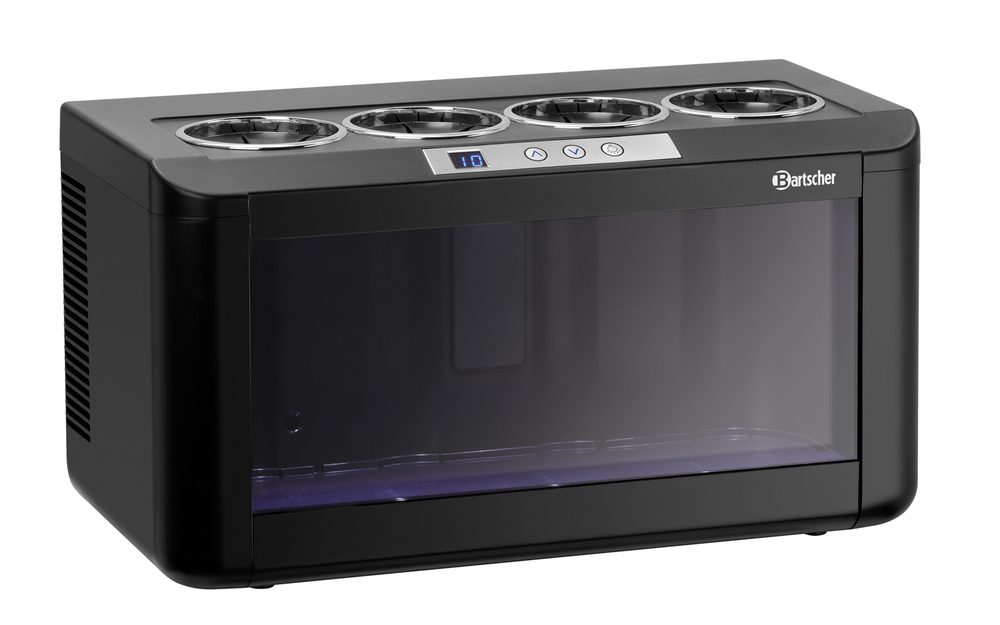 Bartscher Weinkühler 4FL-100 | Temperaturbereichvon: 5 °C | Maße: 48 x 26 x 26,0 cm. Gewicht: 6,8kg