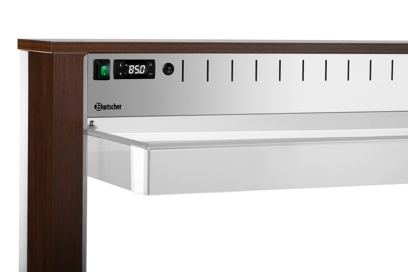 Bartscher Buffetwagen W4110-200W |Temperaturbereich von: 30 °C | Maße: 125 x 149,5x 152,0 cm. Gewicht: 133,5 kg