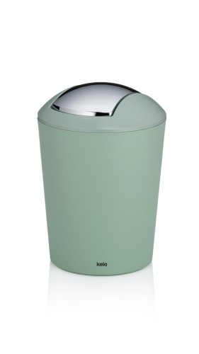 Kela Schwingdeckeleimer Marta aus Kunststoff, jadegrün, Höhe ca. 210mm, Ø 150mm , Inhalt: 1,7 L