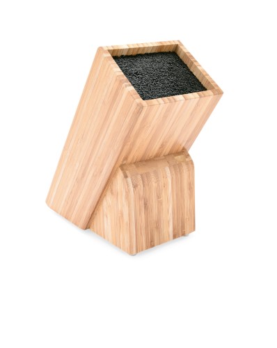 Messerblock. Naturholz mit Polypropylen Einsatz. für Messer bis 22 cm Klingenlänge.