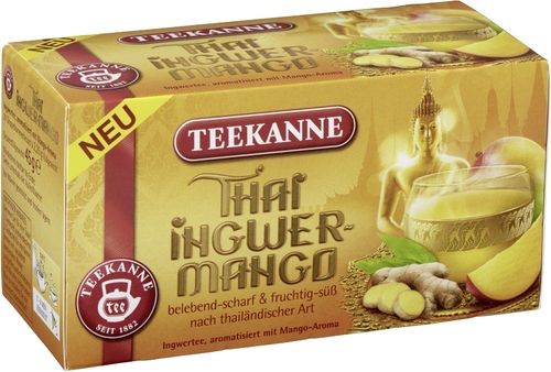 Teekanne Thai Ingwer Mango Inhalt: 20 Beutel