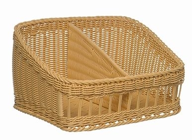 Systemkorb, gestäbt 45 x 40 cm, H: 27 / 16 cm Polypropylen, hellbeige -PROFI LINE- spülmaschinengeeignet bruchsicher stapelbar