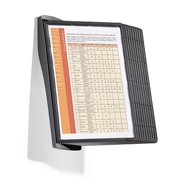 DURABLE Sichttafelwandhalter SHERPA® STYLE WALL 10 DIN A4 Polyamid anthrazit 10 Sichttafeln