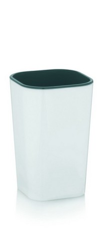 Kela Becher Nuria PS-Kunststoff weiß/grau 7,5x7,5x12cm