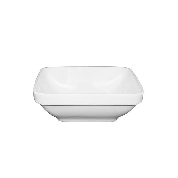 Schüssel eckig 12 x 12 cm (15 cm) - Form: System, - weiss - aus Porzellan. Hersteller: Eschenbach., "Made in Germany".