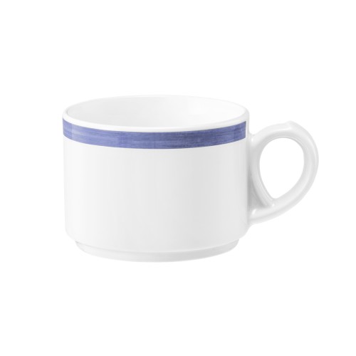 Seltmann Obere zur Kaffeetasse 0,18 l, rund, Form: Community, Dekor: 57395 Pinselband 3, hohe Kantenschlagfestigkeit, Made in Germany