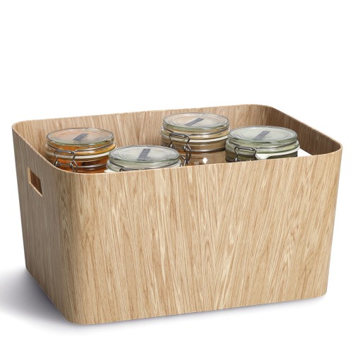 Aufbewahrungsbox "Holz", Pappe.