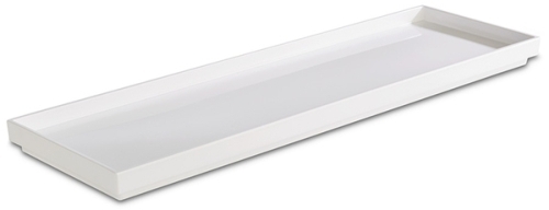 GN 2/4 Tablett -ASIA PLUS- 53 x 16,2 cm, H: 3 cm Melamin innen: weiß, glänzend außen: weiß, matt spülmaschinengeeignet