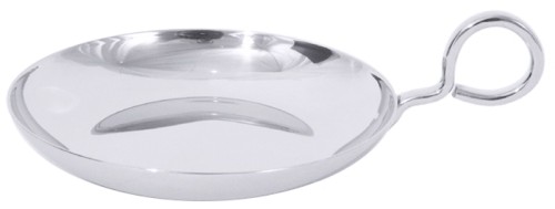 Eisschale aus Edelstahl 18/10, hochglänzend, mit Griff, universell als Unterteller und Eisschale verwendbar, schwere