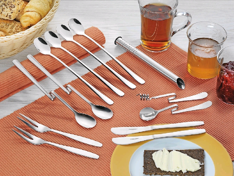 2-teiliges Set Aufschnittgabel "SYLVANA", aus Edelstahl 18/10, poliert.