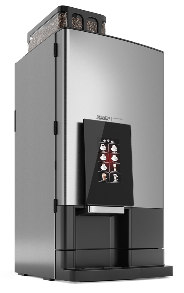 BONAMAT Frischbrühgerät FreshGround XL 233 Touch, vollautomatischer Verkaufsautomat, geteilter Bohnenbehälter zwei Sorten an Kaffeebohnen
