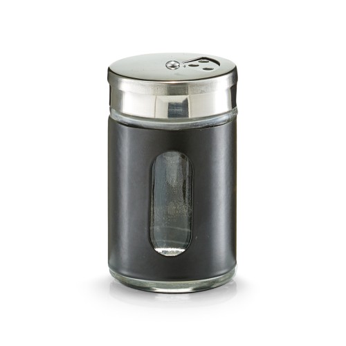 Zeller Gewürzstreuer, Edelstahl, schwarz